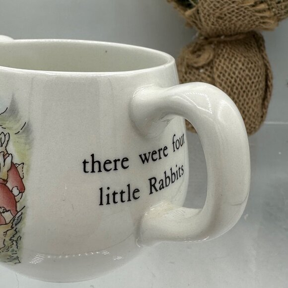 Wedgwood Peter Rabbit Beatrix Potter Child's Bowl and Cup England Vintage - Picture 9 of 11